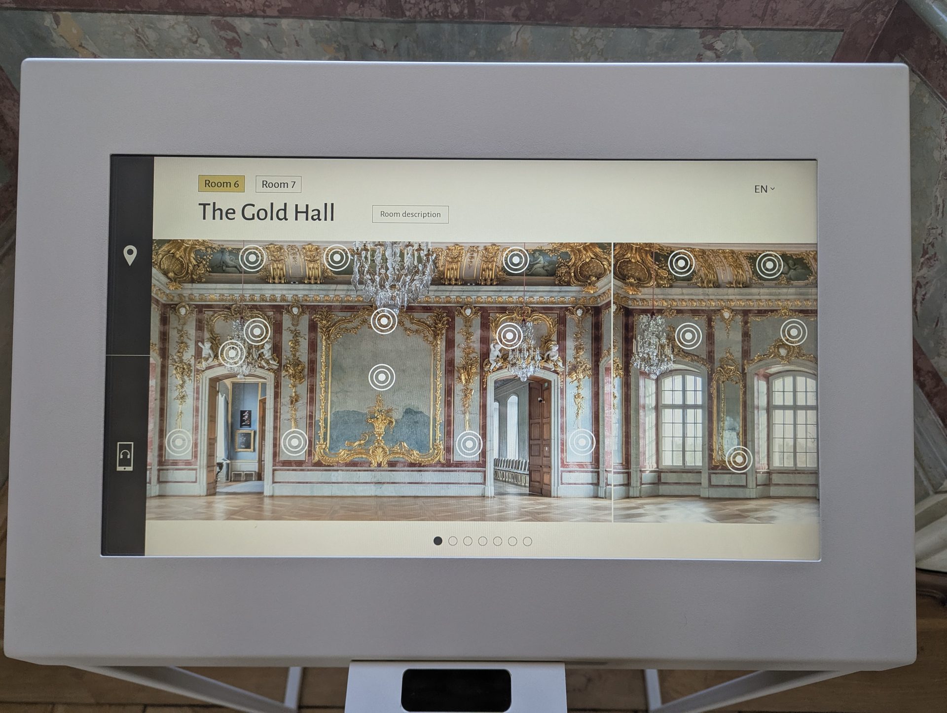 The Gold Hall at Rundāle Palace, Latvia — gilded stucco, ceiling plafond by Martini and Zucchi.